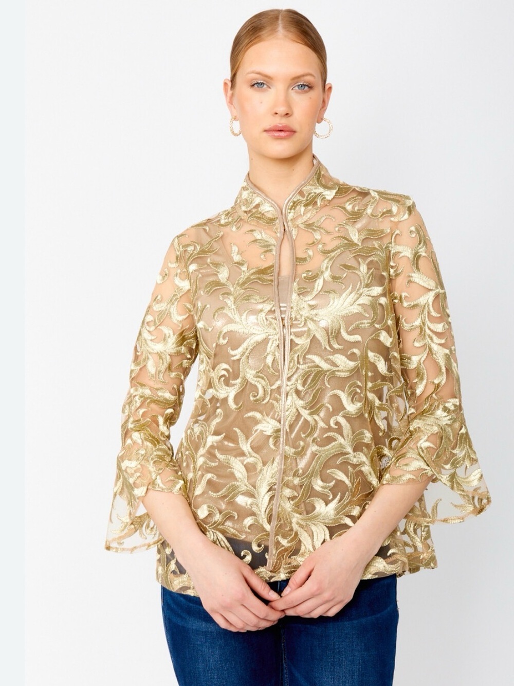 Frank Lyman | Floral Embroidered Jacket